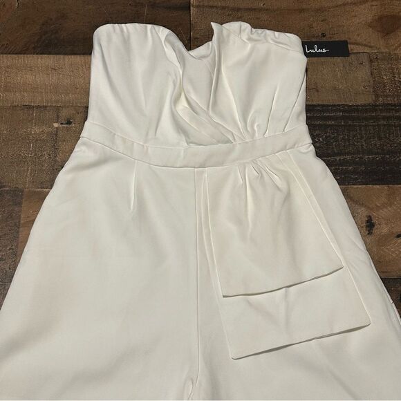 Lulus Won a Heart White Strapless Wide Leg Jumpsuit - Picture 4 of 6